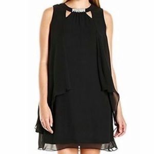 NWT | Black chiffon dress | SLNY | Size 12